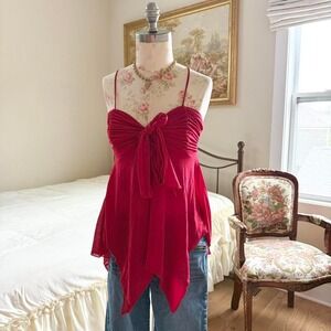 red fairy top  Y2K next era couture size large fits like a small